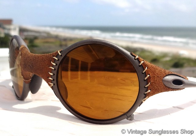 Oakley Mars Michael Jordan Gold Iridium Leather Sunglasses
